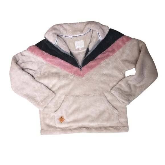 Simply Southern Womens Sz M Fleece 1/4 Zip Kangaroo Pocket Comfy School Outdoor - Picture 9 of 10